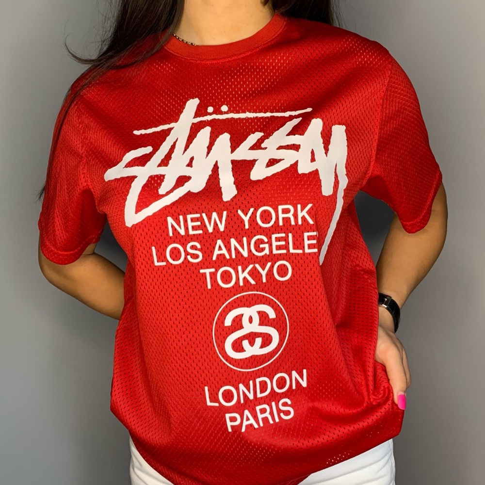 🧧 Stussy Red Mesh Tee 🧧